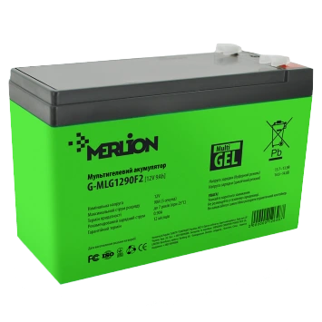 Свинцево-кислотна акумуляторна батарея MERLION G-MLG1290F2 9А•г 12В мультигель