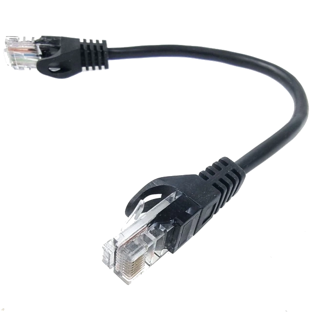 Патч-корд литий чорний 5е UTP RJ45 0.25м