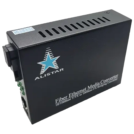 Медіаконвертор ALISTAR X5S 100M 10/100BASE-T RJ-45 - 100BASE-FX 1SM WDM SC 20KM TX1550/RX1310nm LFP