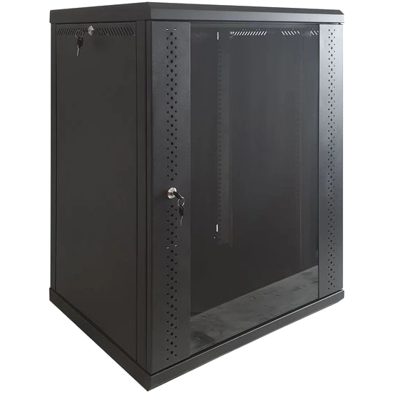 Шафа EServer 15U 600х500х773 скло, чорна