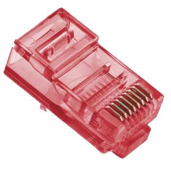 Конектор (100 шт/уп.) Ritar RJ-45 8P8C UTP Cat-5 Q100 Red