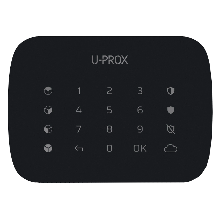Бездротова сенсорна клавіатура для чотирьох груп U-Prox Keypad G4 Black (обʼєднано → #15321)