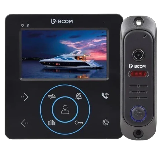 Комплект відеодомофона BCOM BD-480 Black Kit