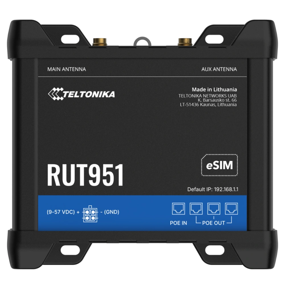 Маршрутизатор Teltonika RUT951 POE+ (RUT951B10J00)