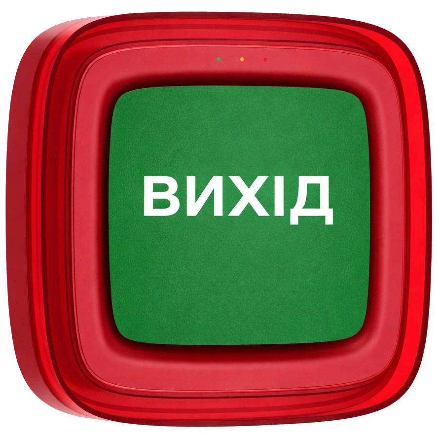 Cповіщувач Ajax EN54 FireProtect (Sounder/VAD) red пожежний світлозвуковий "ВИХІД"