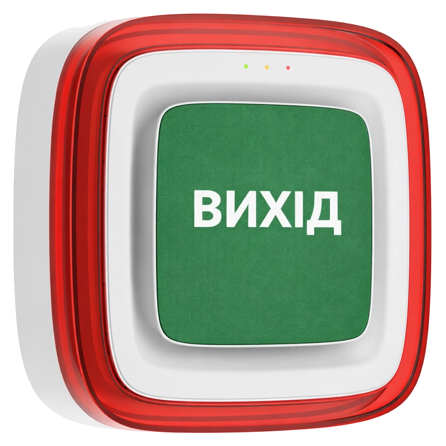 Cповіщувач Ajax EN54 FireProtect (Sounder/VAD) white пожежний світлозвуковий "ВИХІД"