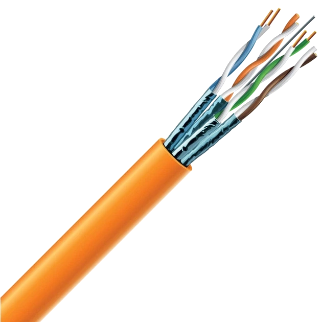 Кабель вита пара ЗЗКМ (S/FTP мідь внутрішній) Cat 6A 4x2x23 AWG LSZH (к) 305 м