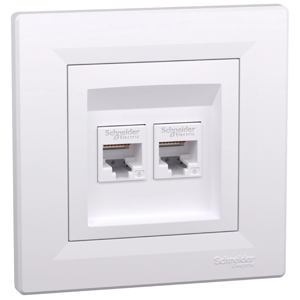 Розетка комп'ютерна одинарна Schneider Electric Asfora EPH4800121 RJ45 кат.6е UTP