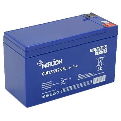 Свинцево-кислотна акумуляторна батарея MERLION ORBUS GLO1272F2 12 V 7.2Ah