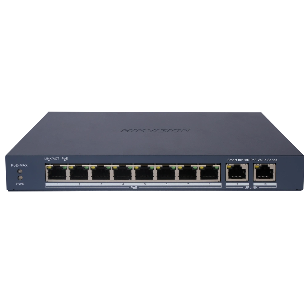 Комутатор 10 портів керований Hikvision DS-3E1310P-EI/MPoE