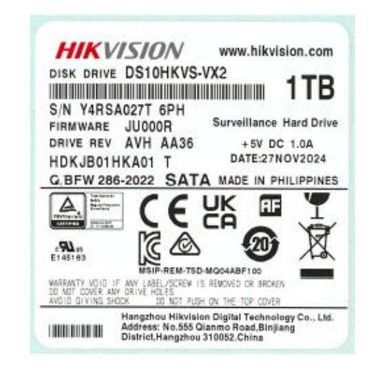 Жорсткий диск внутрішній Hikvsion DS10HKVS-VX2