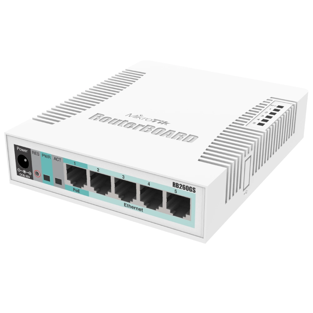 Комутатор 5 портів керований MikroTik RB260GS (CSS106-5G-1S) (обʼєднано → #15953)